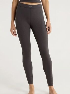 Ribbed High-Waist Legging - Charcoal